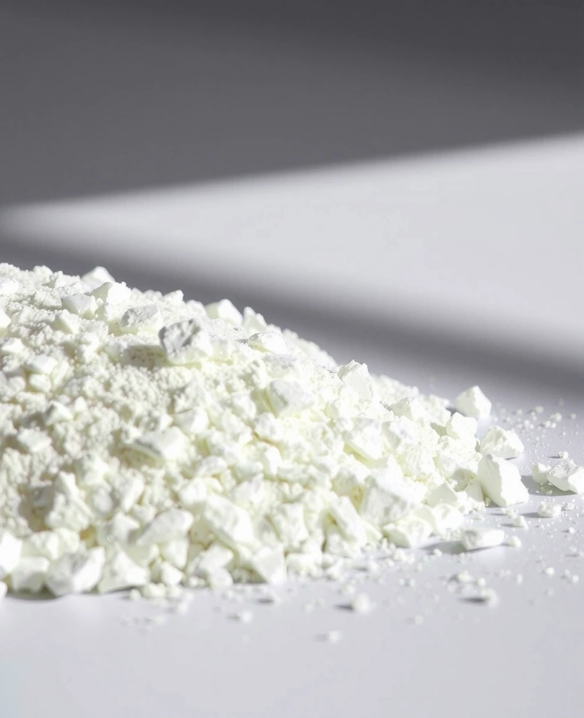 Nahaufnahme von reinem Kreatin Monohydrat Pulver